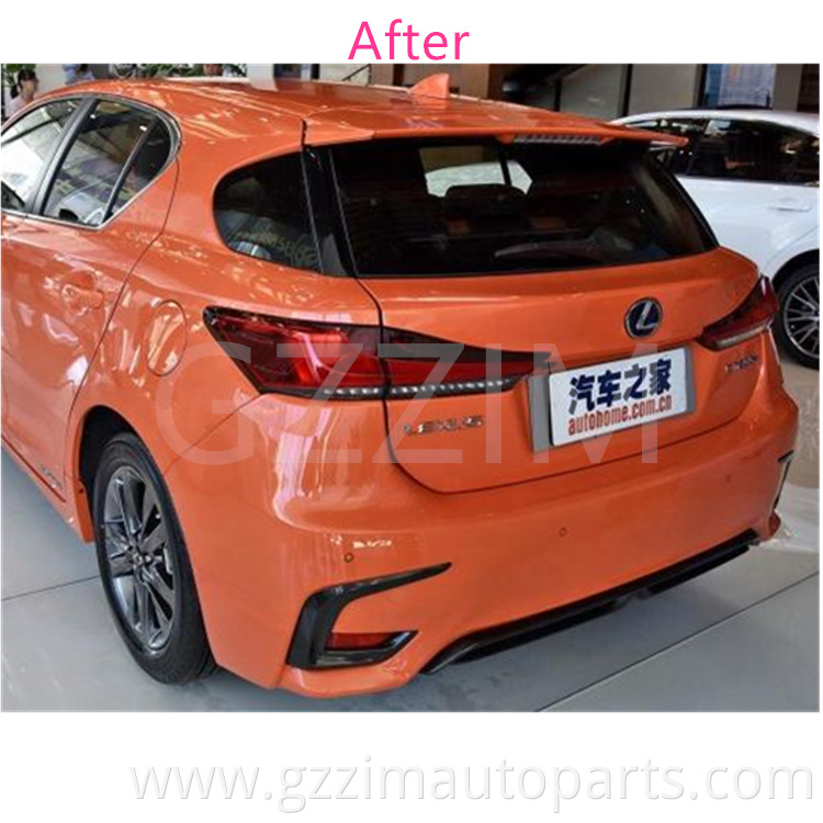 High Quality Car Parts Sports Style Rear Bumper Body kit For Lexus CT 2017